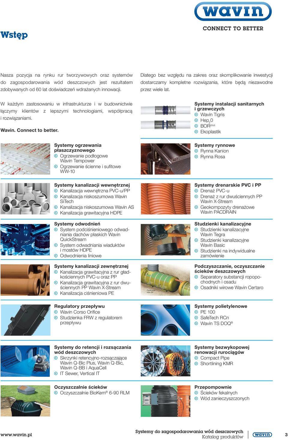 W każdym zastosowaniu w infrastrukturze i w budownictwie łączymy klientów z lepszymi technologiami, współpracą i rozwiązaniami. Wavin. Connect to better.