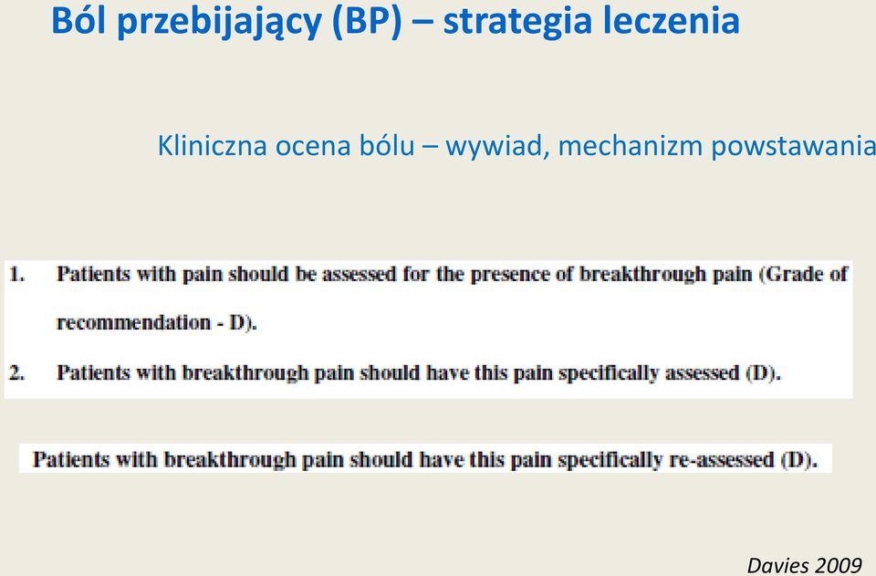 Kliniczna ocena bólu