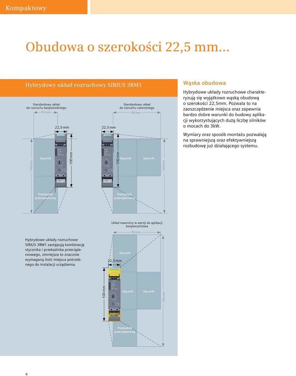 Pozwala to na zaoszczędzenie miejsca oraz zapewnia bardzo dobre warunki do budowy aplikacji wykorzystujących dużą liczbę silników o mocach do 3kW.