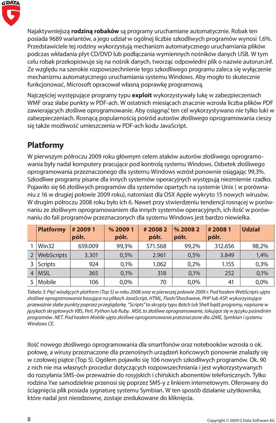 W tym celu robak przekopiowuje się na nośnik danych, tworząc odpowiedni plik o nazwie autorun.inf.