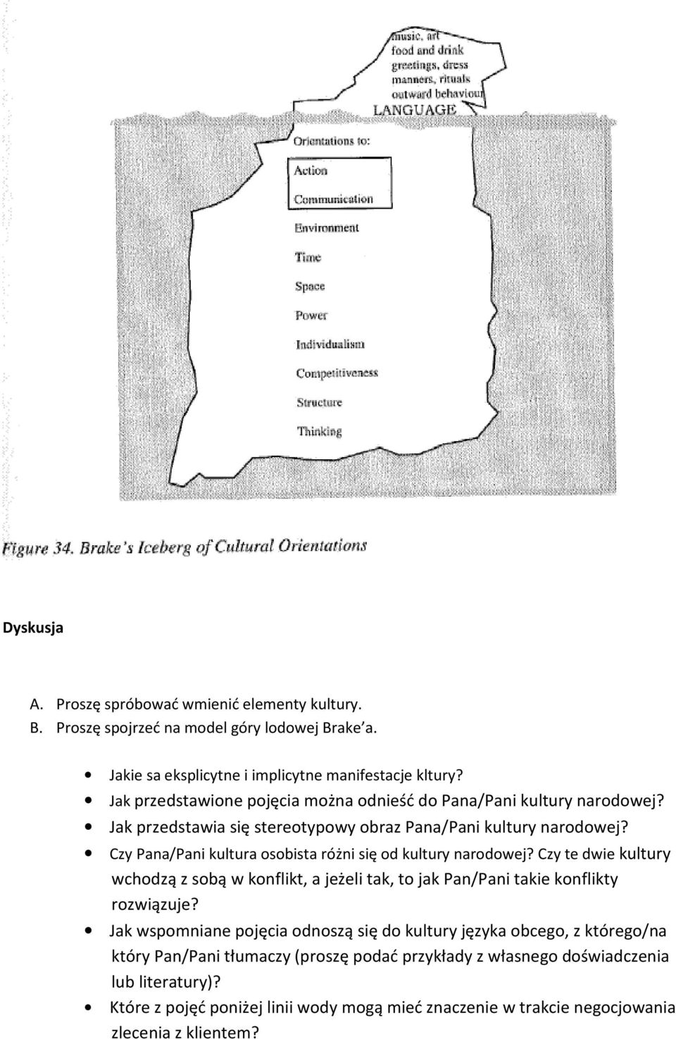 Czy Pana/Pani kultura osobista różni się od kultury narodowej? Czy te dwie kultury wchodzą z sobą w konflikt, a jeżeli tak, to jak Pan/Pani takie konflikty rozwiązuje?