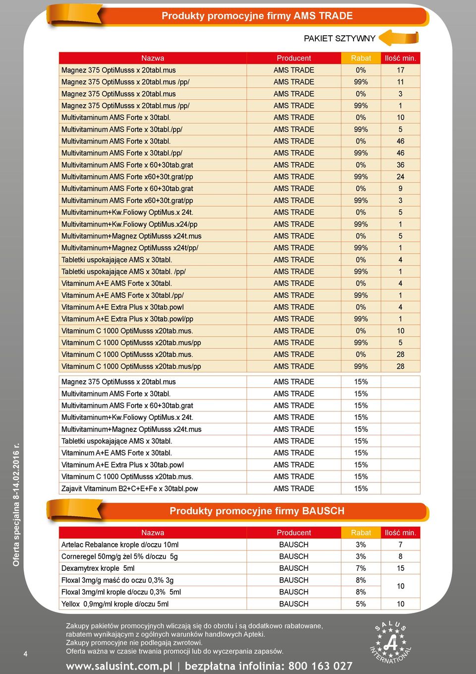 /pp/ AMS TRADE 99% 5 Multivitaminum AMS Forte x 30tabl. AMS TRADE 0% 46 Multivitaminum AMS Forte x 30tabl./pp/ AMS TRADE 99% 46 Multivitaminum AMS Forte x 60+30tab.