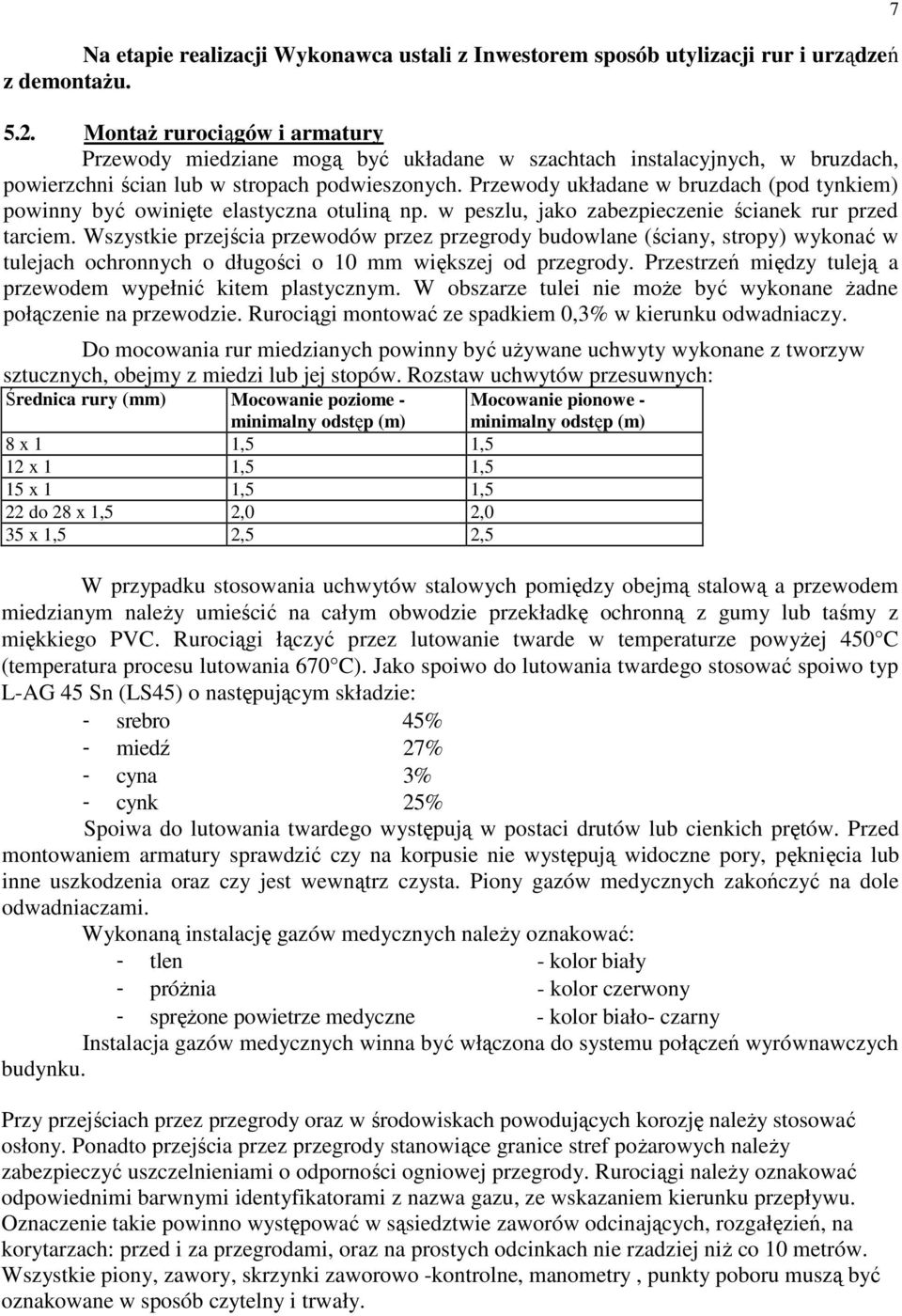 Przewody układane w bruzdach (pod tynkiem) powinny być owinięte elastyczna otuliną np. w peszlu, jako zabezpieczenie ścianek rur przed tarciem.