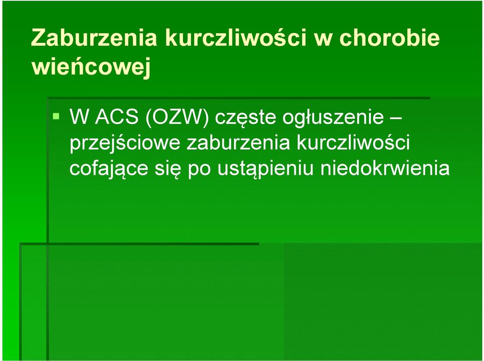 ogłuszenie przejściowe zaburzenia