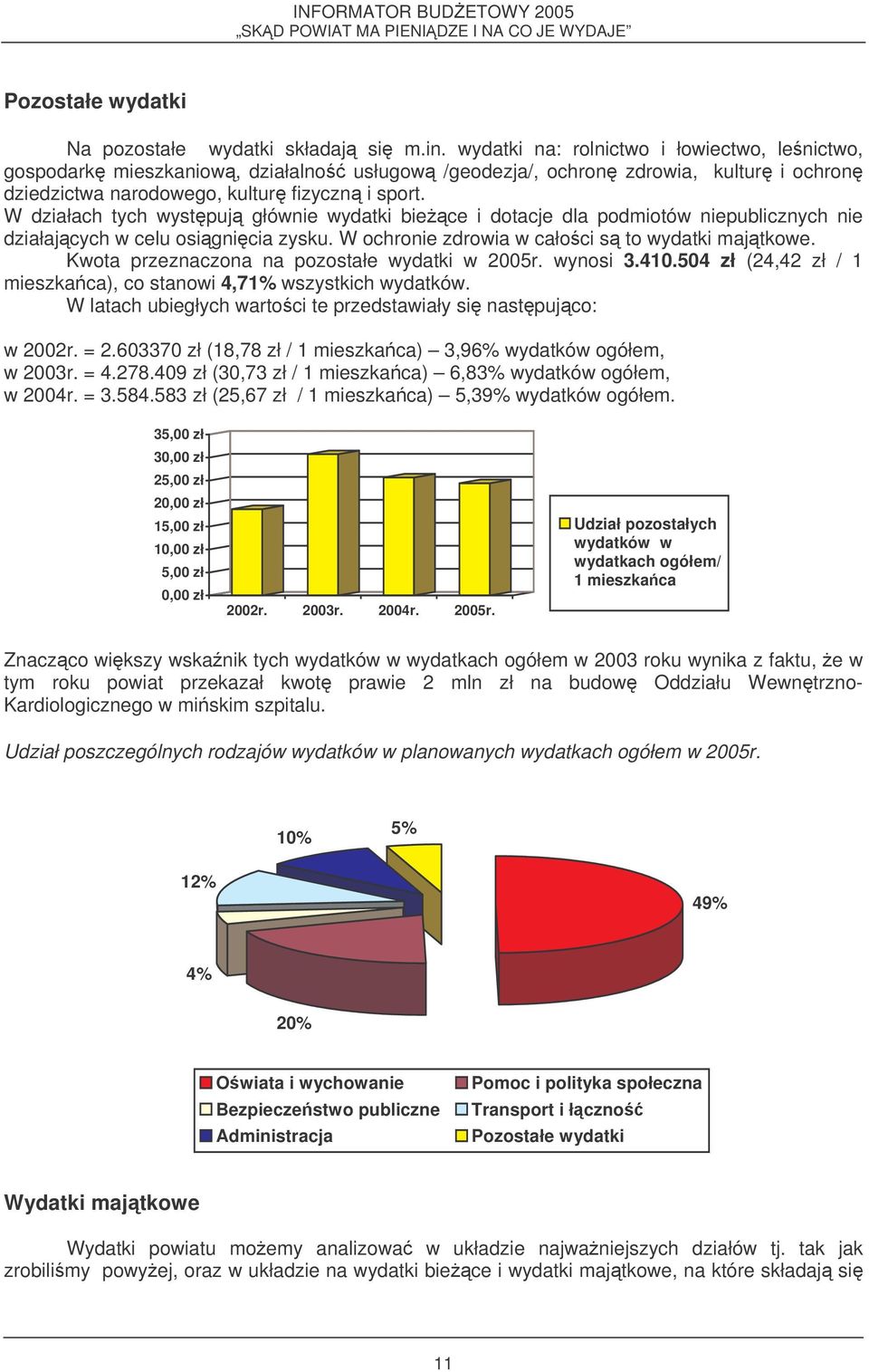 W działach tych wystpuj głównie wydatki biece i dotacje dla podmiotów niepublicznych nie działajcych w celu osignicia zysku. W ochronie zdrowia w całoci s to wydatki majtkowe.