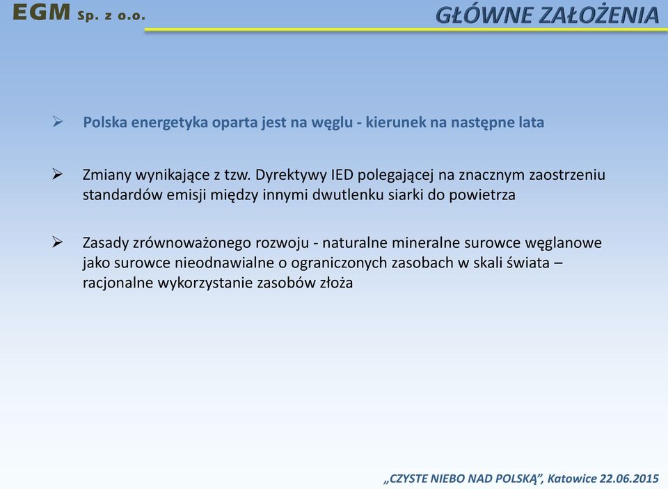 siarki do powietrza Zasady zrównoważonego rozwoju - naturalne mineralne surowce węglanowe jako