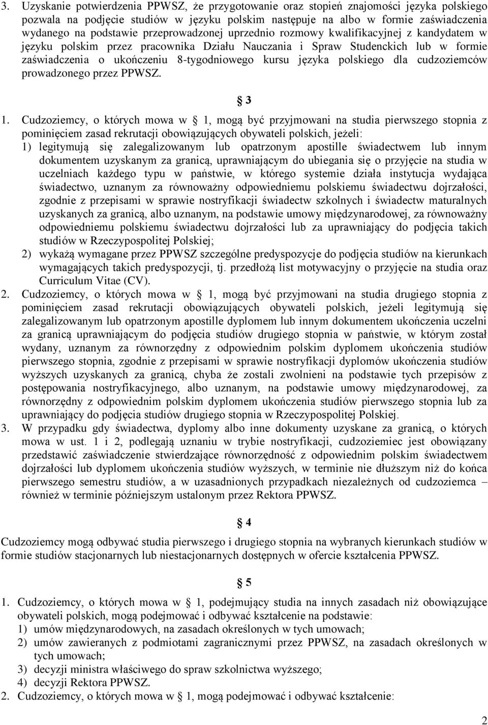 języka polskiego dla cudzoziemców prowadzonego przez PPWSZ. 3 1.