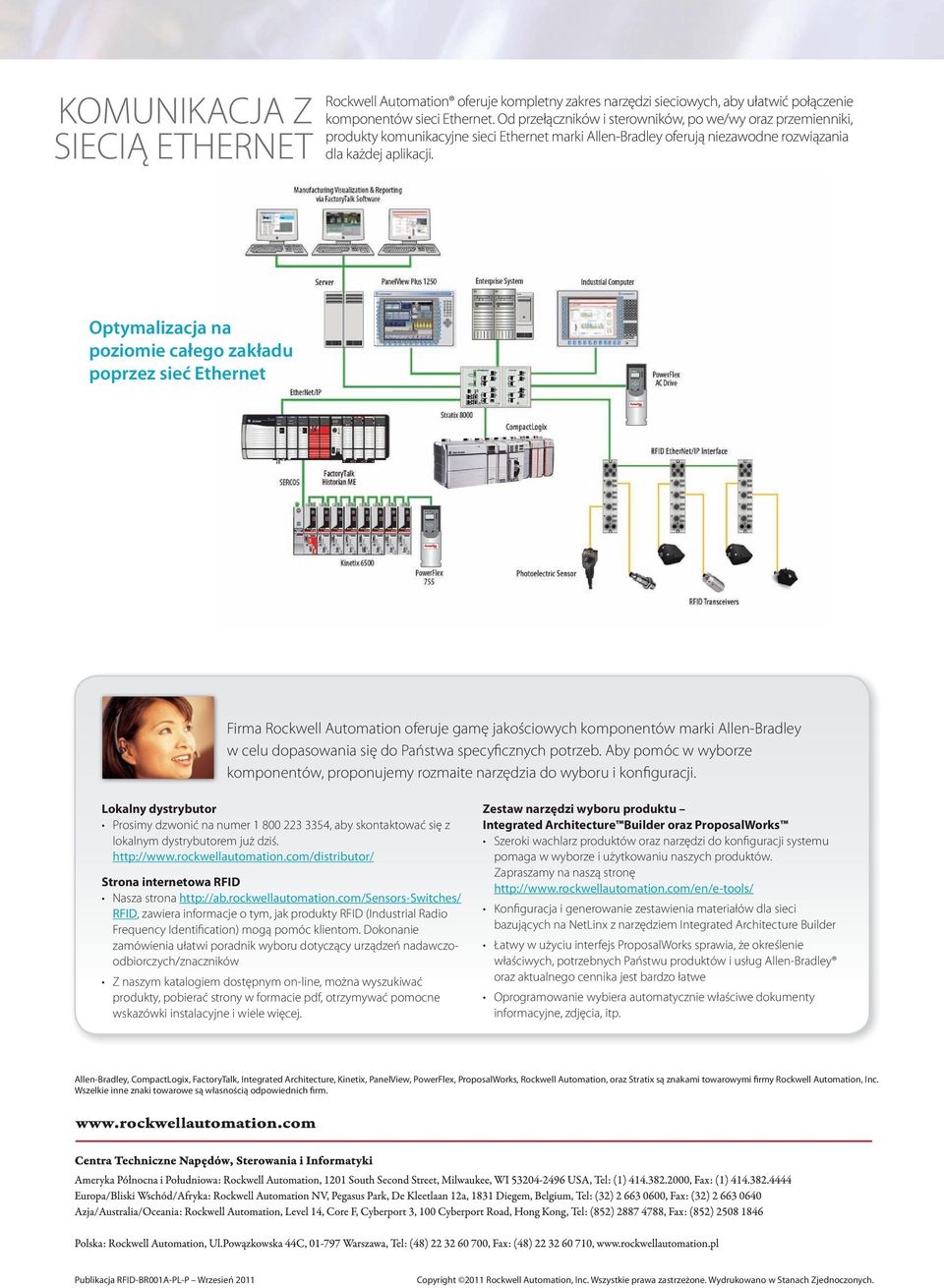 Optymalizacja na poziomie całego zakładu poprzez sieć Ethernet Firma Rockwell Automation oferuje gamę jakościowych komponentów marki Allen-Bradley w celu dopasowania się do Państwa specyficznych