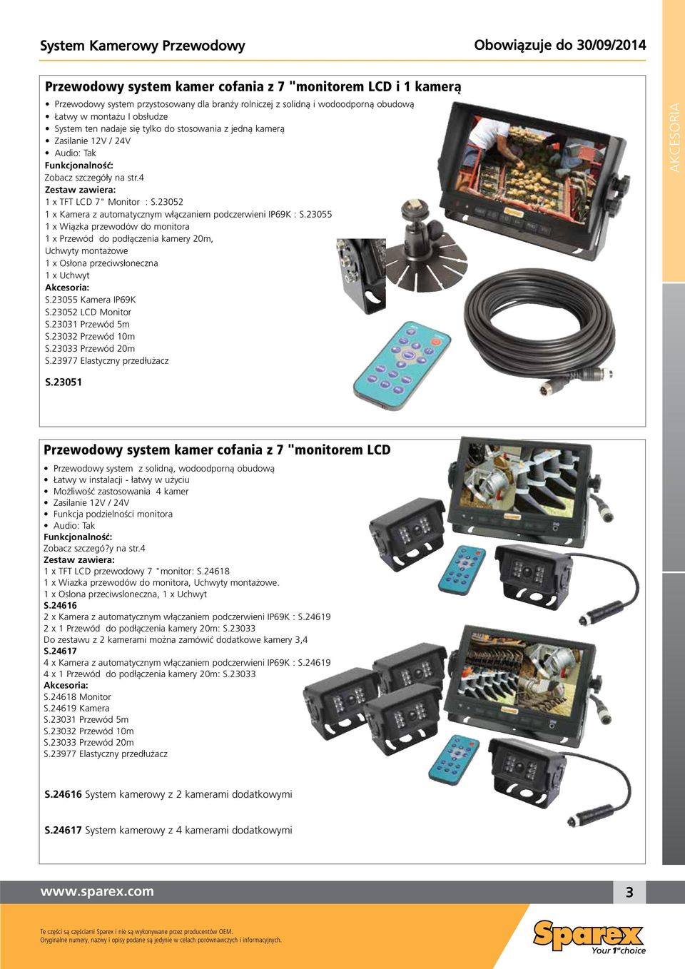 23052 1 x Kamera z automatycznym włączaniem podczerwieni IP69K : S.