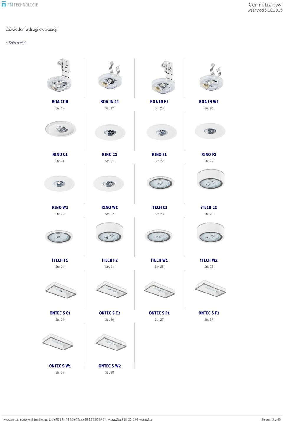 23 itech F1 itech F2 itech W1 itech W2 Str. 24 Str. 24 Str. 25 Str. 25 ONTEC S C1 ONTEC S C2 ONTEC S F1 ONTEC S F2 Str. 26 Str. 26 Str. 27 Str.