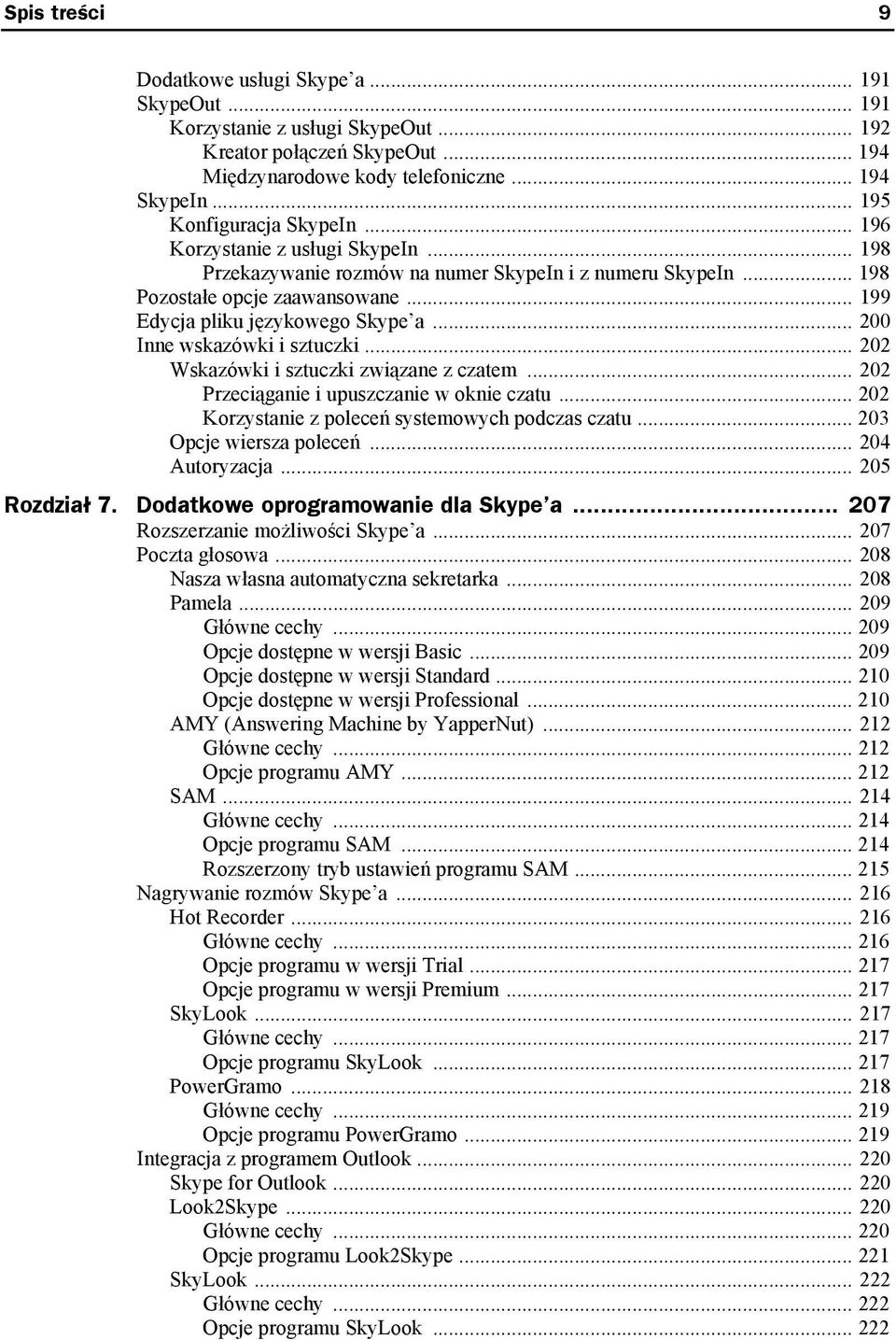 .. 199 Edycja pliku językowego Skype a... 200 Inne wskazówki i sztuczki... 202 Wskazówki i sztuczki związane z czatem... 202 Przeciąganie i upuszczanie w oknie czatu.