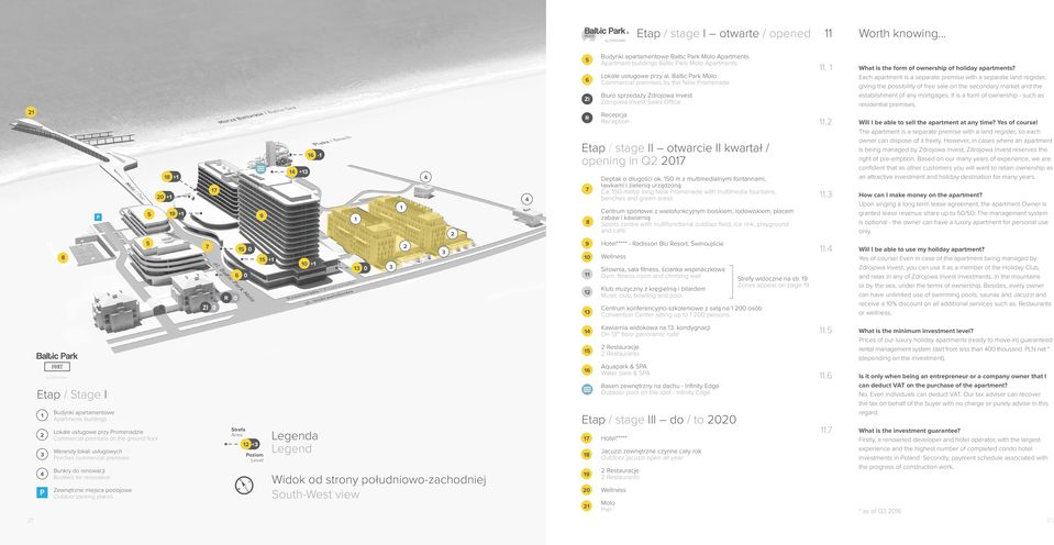 Baltic ark Molo Commercial premises by the New romenade Biuro sprzedaży Zdrojowa Invest Zdrojowa Invest Sales Office Recepcja Reception Etap / stage II otwarcie II kwartał / opening in Q 07 7 8 9 0