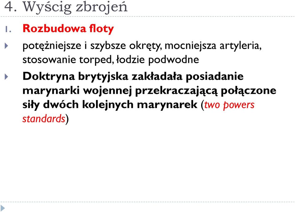 artyleria, stosowanie torped, łodzie podwodne Doktryna brytyjska