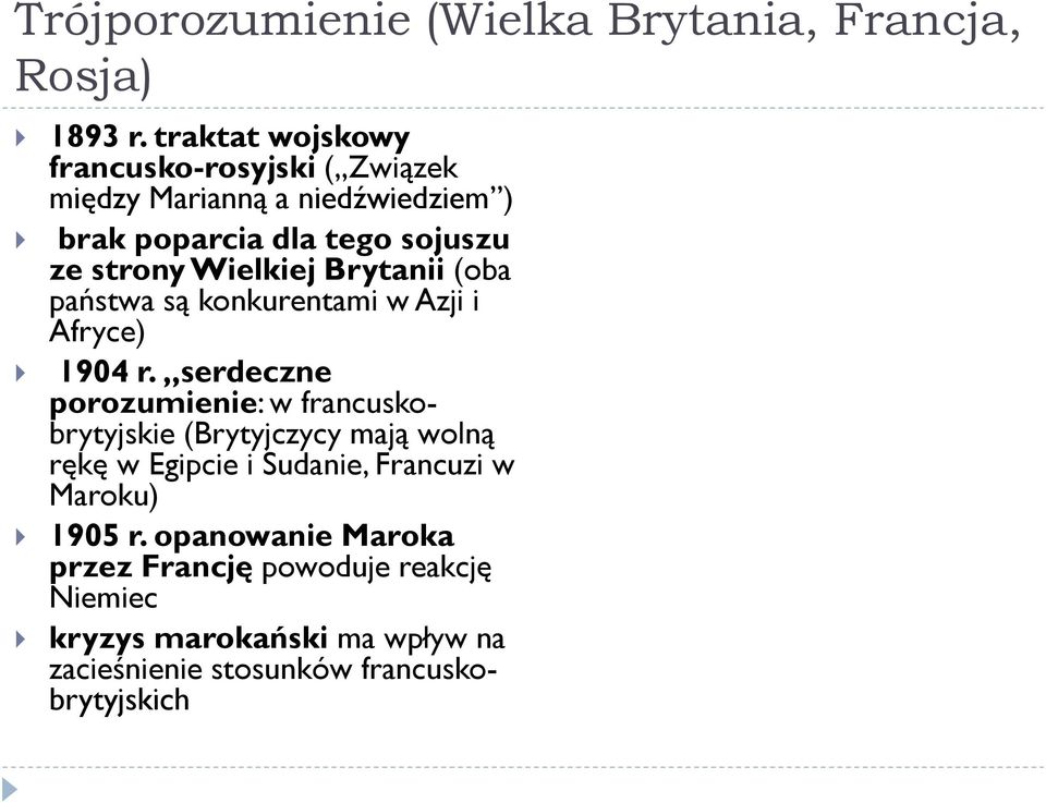 Wielkiej Brytanii (oba państwa są konkurentami w Azji i Afryce) 1904 r.