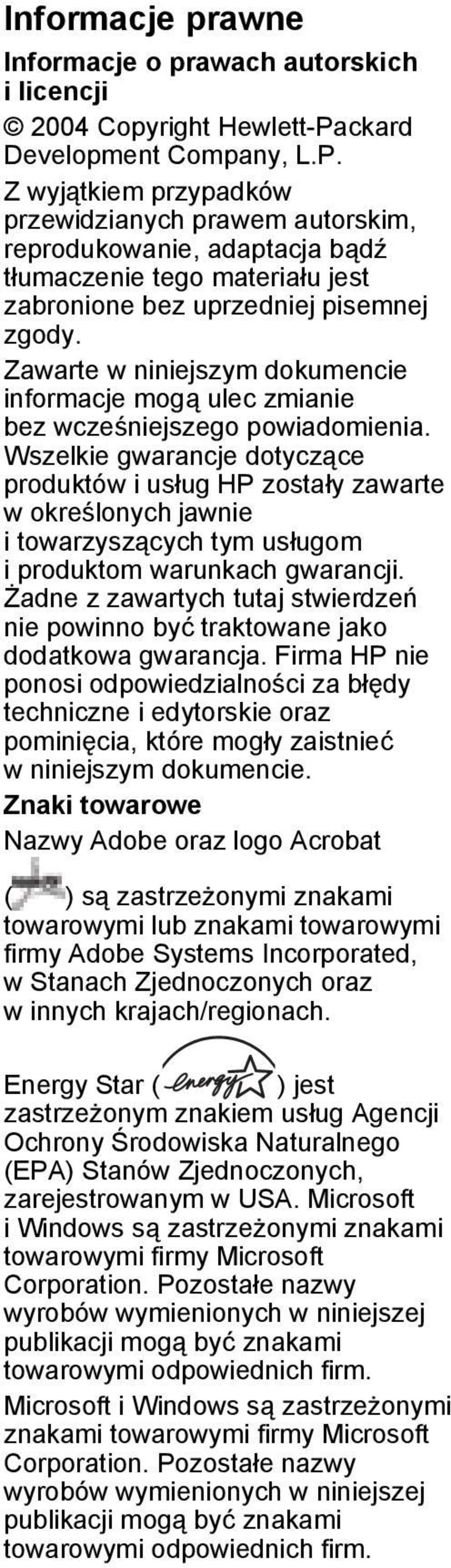Zawarte w niniejszym dokumencie informacje mogą ulec zmianie bez wcześniejszego powiadomienia.