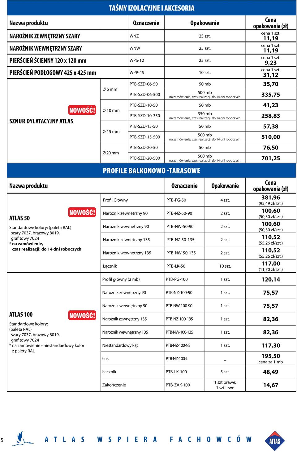 31,12 PTB-SZD-06-50 50 mb 35,70 PTB-SZD-06-500 500 mb na zamówienie, czas realizacji: do 14 dni roboczych 335,75 PTB-SZD-10-50 50 mb 41,23 PTB-SZD-10-350 350 mb na zamówienie, czas realizacji: do 14