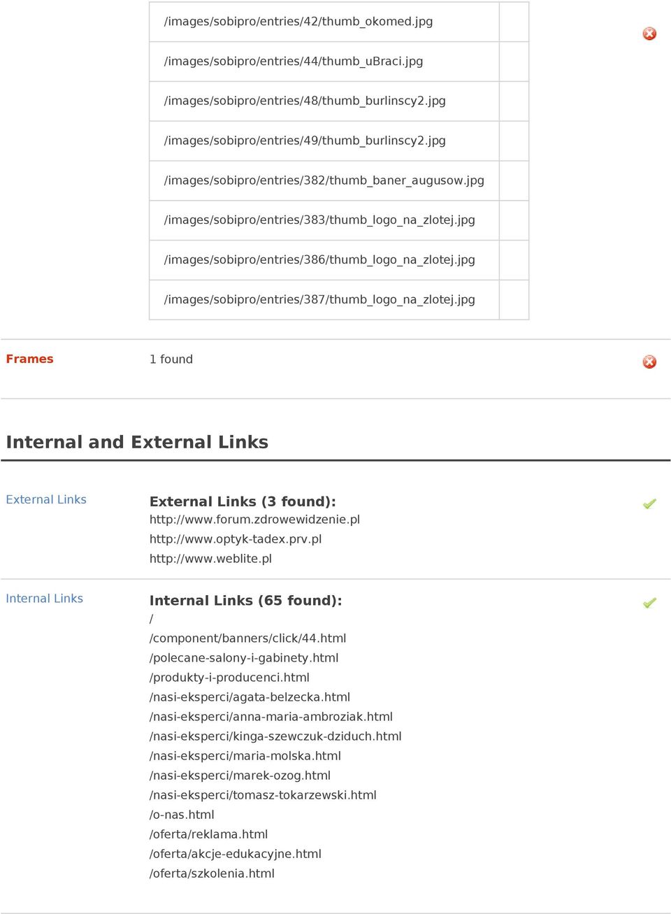 jpg /images/sobipro/entries/387/thumb_logo_na_zlotej.jpg Frames 1 found Internal and External Links External Links External Links (3 found): http://www.forum.zdrowewidzenie.pl http://www.optyk-tadex.