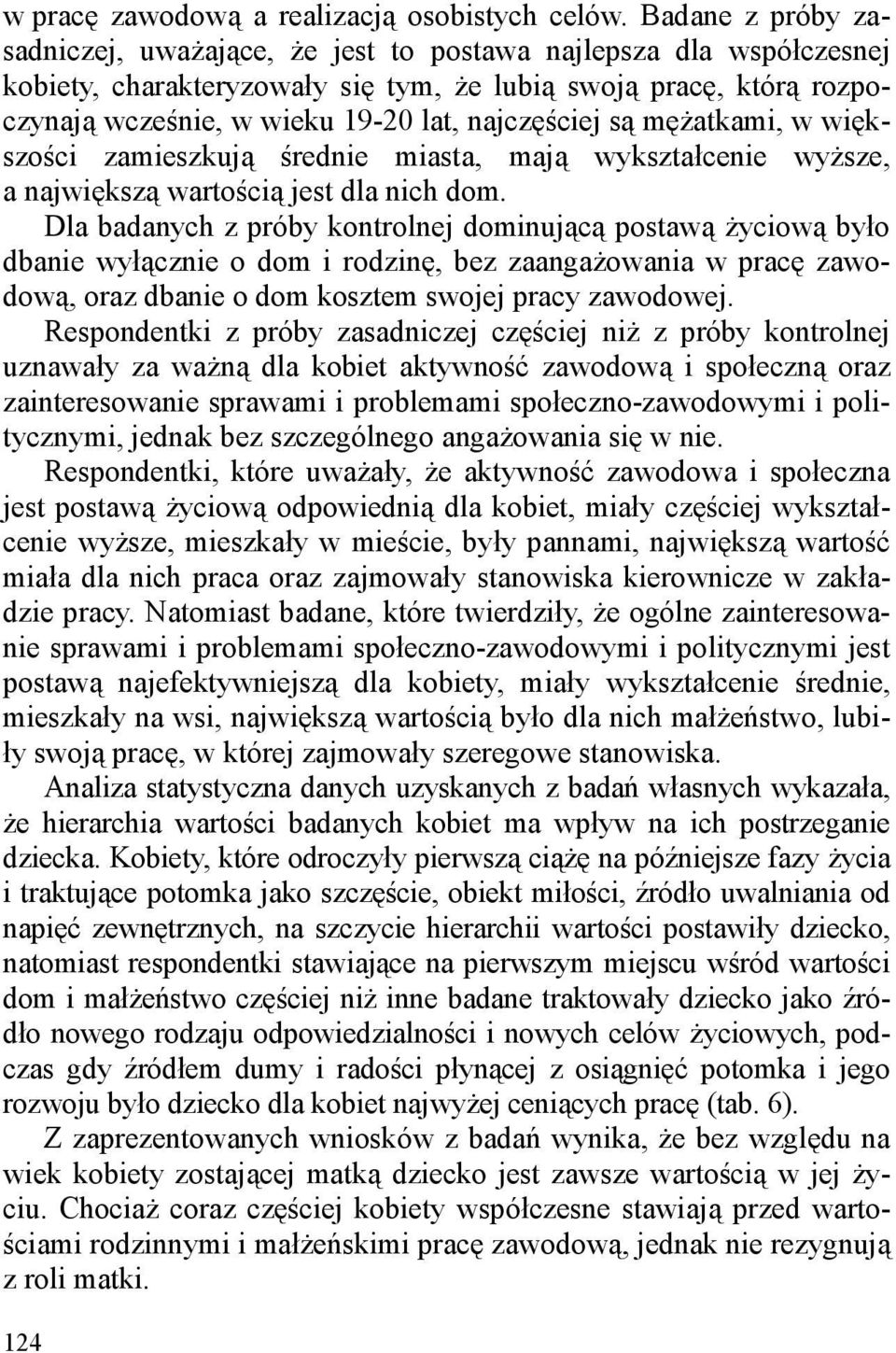 najczęściej są męŝatkami, w większości zamieszkują średnie miasta, mają wykształcenie wyŝsze, a największą wartością jest dla nich dom.