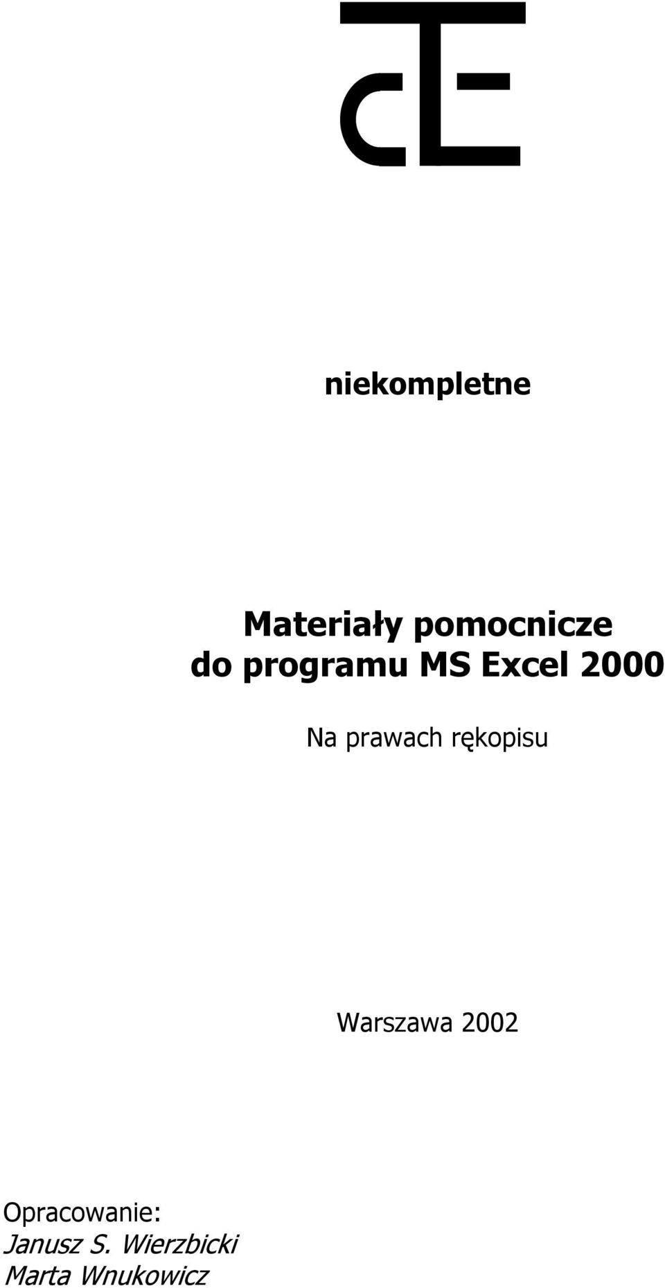 prawach rękopisu Warszawa 2002