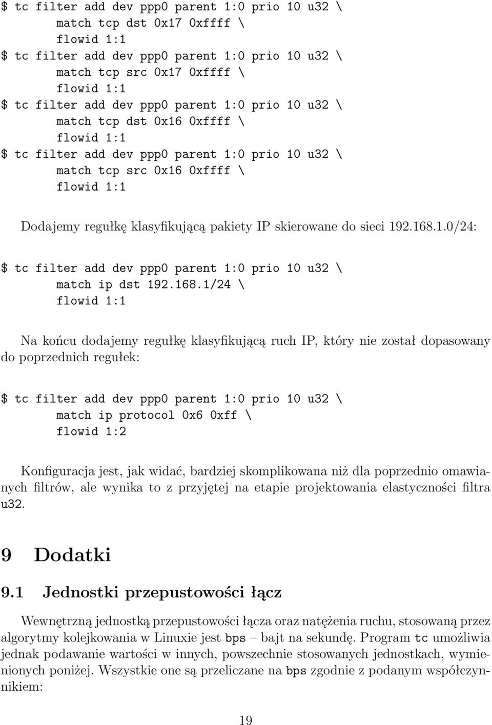 skierowane do sieci 192.168.