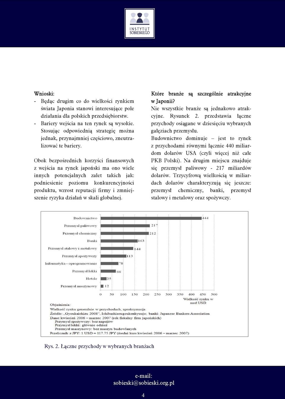 Obok bezpośrednich korzyści finansowych z wejścia na rynek japoński ma ono wiele innych potencjalnych zalet takich jak: podniesienie poziomu konkurencyjności produktu, wzrost reputacji firmy i