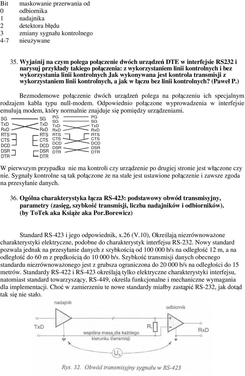 jest kontrola transmisji z wykorzystaniem linii kontrolnych, a jak w łczu bez linii kontrolnych? (Paweł P.