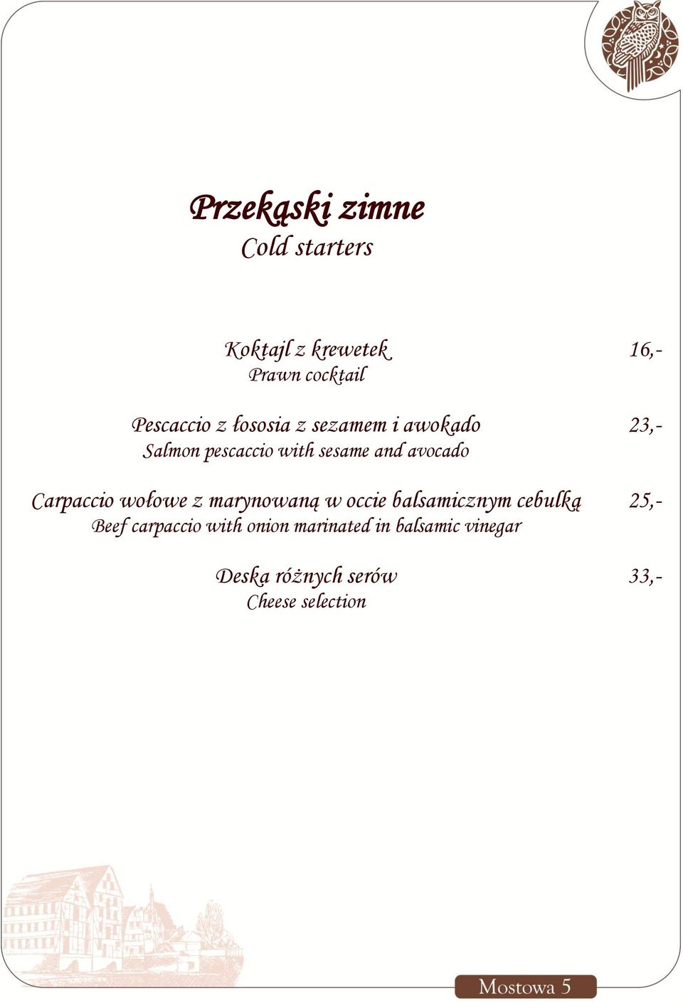 wołowe z marynowaną w occie balsamicznym cebulką Beef carpaccio with onion