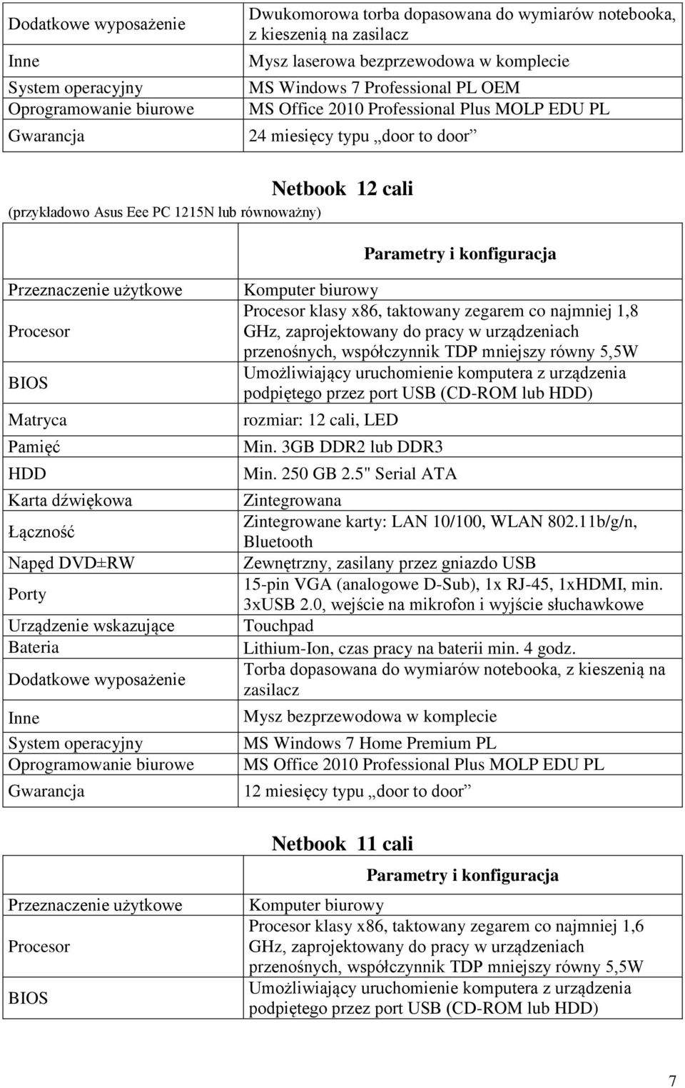 Matryca Pamięć HDD Karta dźwiękowa Łączność Napęd DVD±RW Porty Urządzenie wskazujące Bateria Dodatkowe wyposażenie Inne System operacyjny Oprogramowanie biurowe Przeznaczenie użytkowe Procesor BIOS