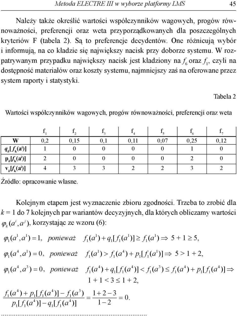 W rozptrywnym przypdu nwęszy ncs est łdzony n 6 orz czyl n dostępność mterłów orz oszty systemu nmneszy zś n oerowne przez system rporty sttysty.