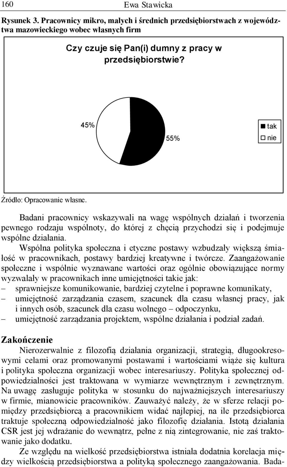 Badani pracownicy wskazywali na wagę wspólnych działań i tworzenia pewnego rodzaju wspólnoty, do której z chęcią przychodzi się i podejmuje wspólne działania.