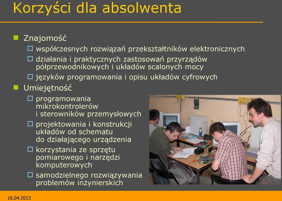 Umiejętność programowania mikrokontrolerów i sterowników przemysłowych projektowania i konstrukcji układów od schematu do