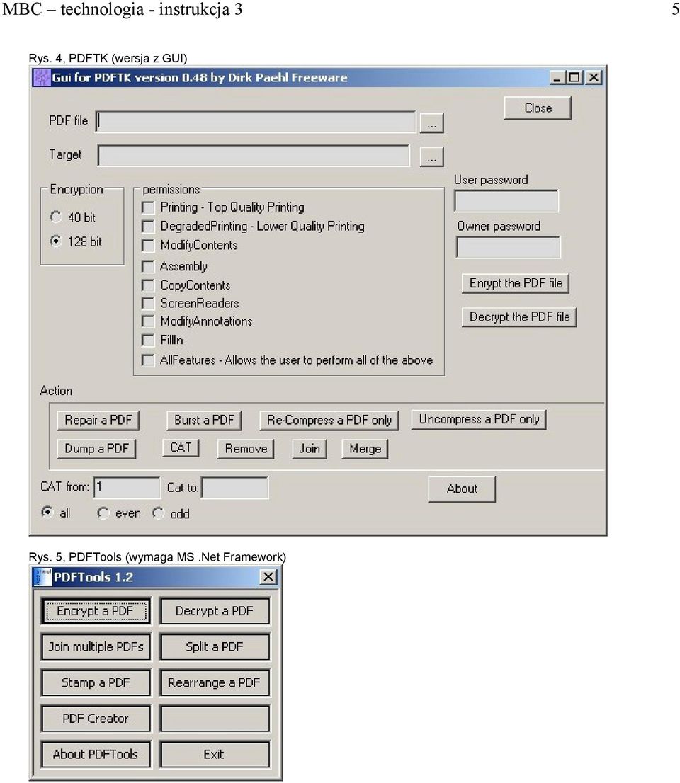 4, PDFTK (wersja z GUI)