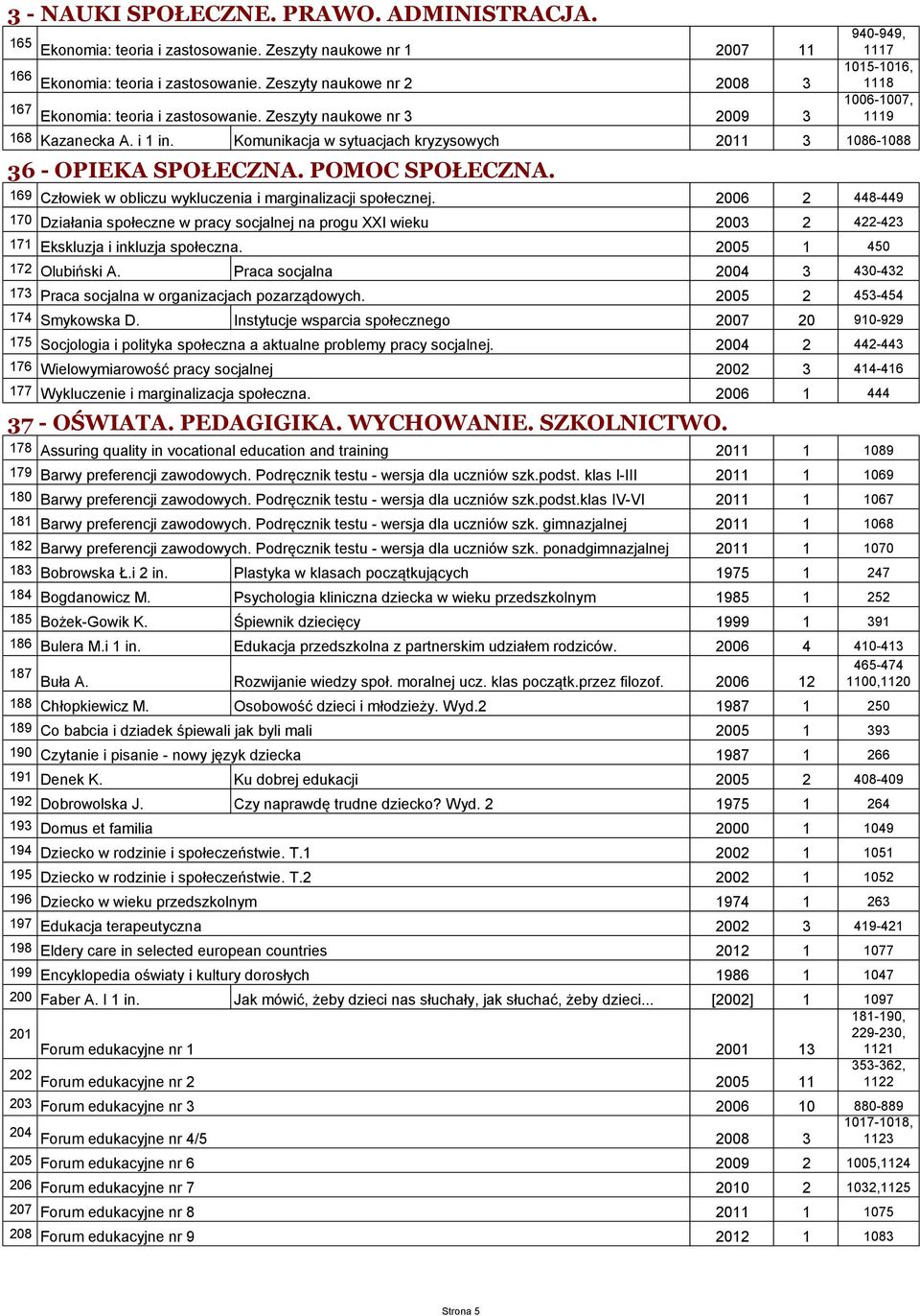 Komunikacja w sytuacjach kryzysowych 2011 3 1086-1088 36 - OPIEKA SPOŁECZNA. POMOC SPOŁECZNA. 169 Człowiek w obliczu wykluczenia i marginalizacji społecznej.