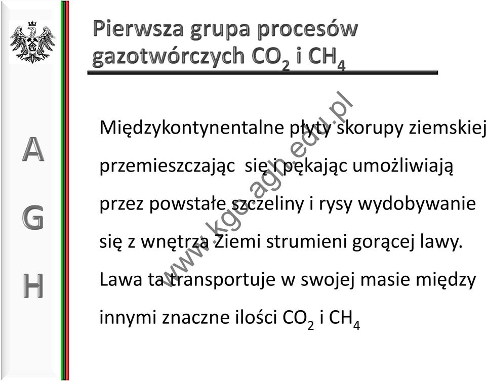 wydobywanie się z wnętrza Ziemi strumieni gorącej lawy.