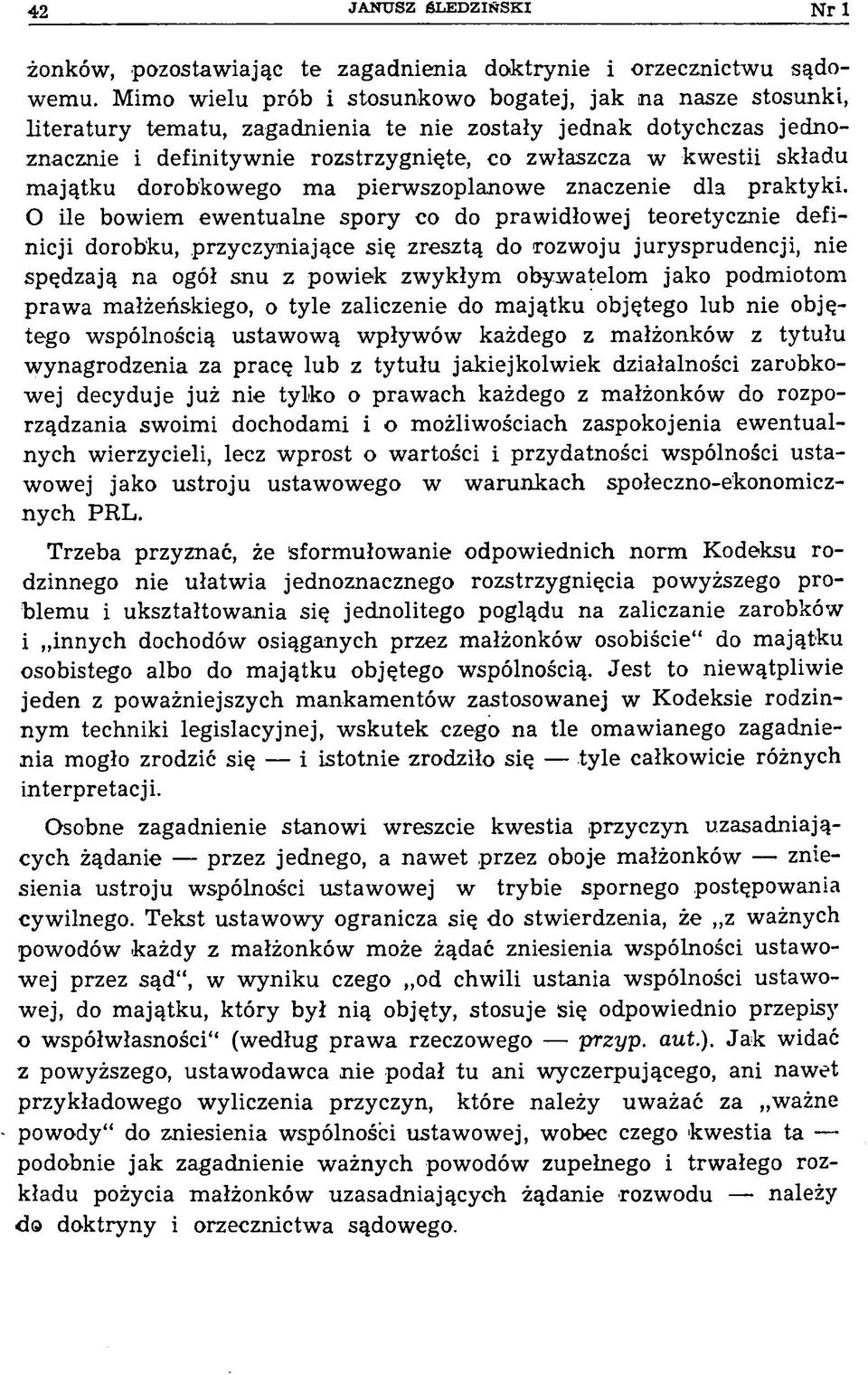 m ajątku dorobkowego ma pierwszoplanowe znaczenie dla praktyki.