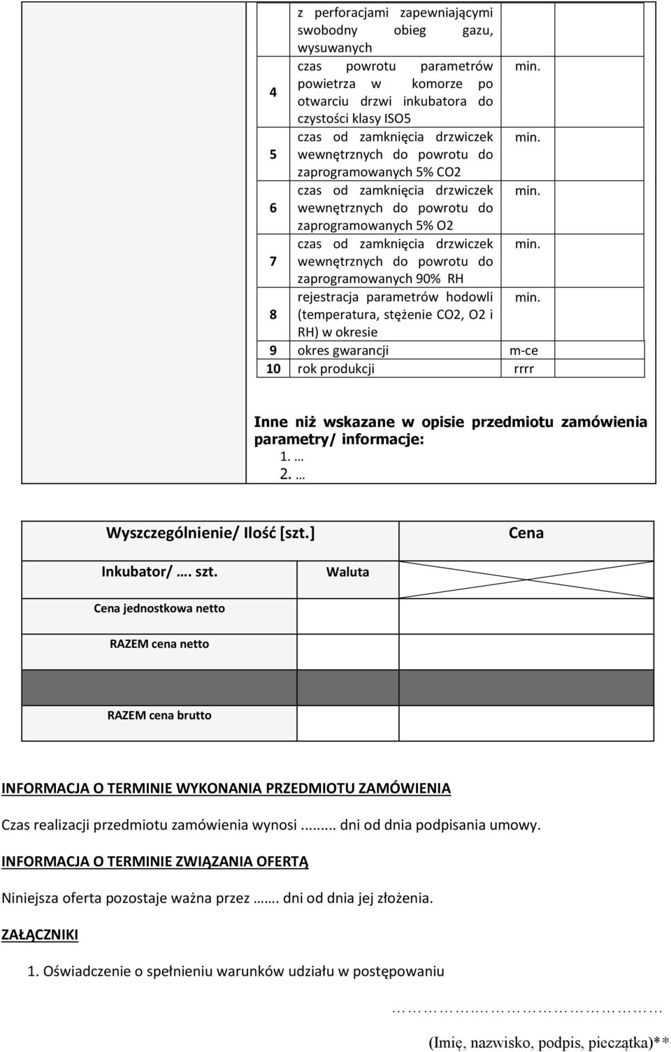 powrotu do zaprogramowanych 90% RH rejestracja parametrów hodowli min.