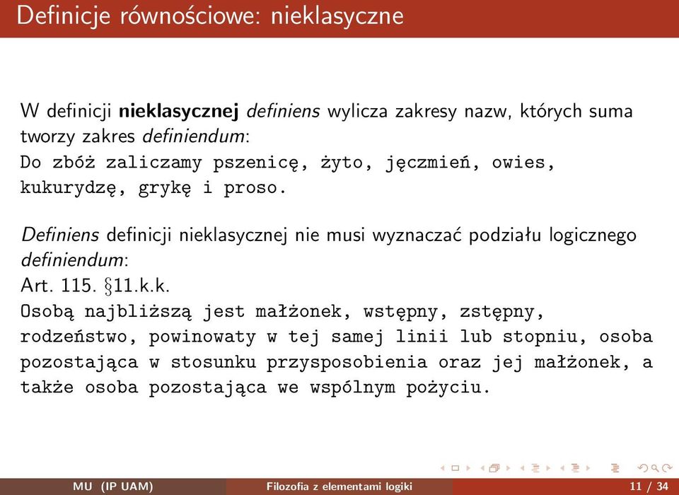 Definiens definicji niekl