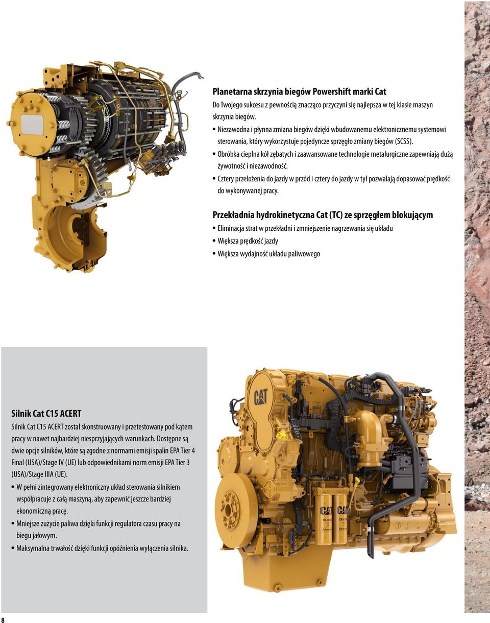 Obróbka cieplna kół zębatych i zaawansowane technologie metalurgiczne zapewniają dużą żywotność i niezawodność.