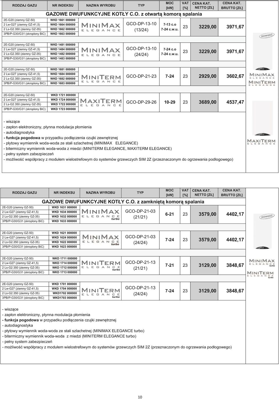 NETTO [Z] BRUTTO [Z] 3229,00 3971,67 2E-G20 (ziemny GZ-50) WKD 1481 000000 2 Lw-G27 (ziemny GZ-41,5) WKD 1484 000000 2 Ls-G2.