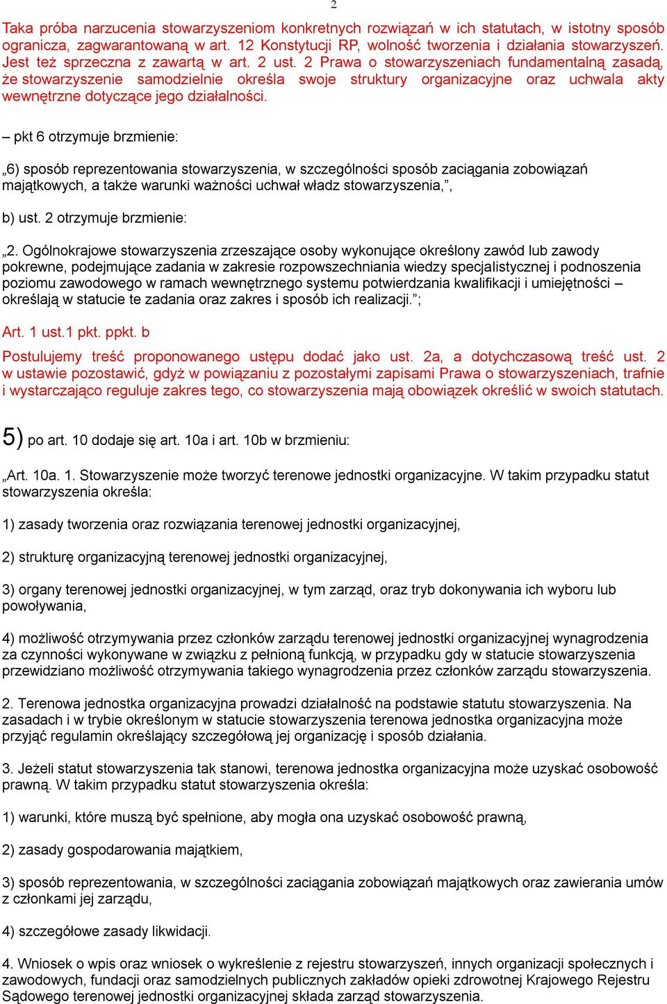 2 Prawa o stowarzyszeniach fundamentalną zasadą, że stowarzyszenie samodzielnie określa swoje struktury organizacyjne oraz uchwala akty wewnętrzne dotyczące jego działalności.