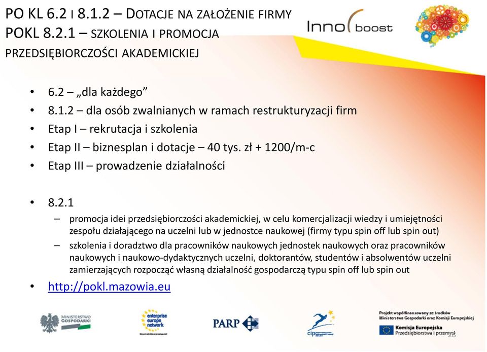 0/m-c Etap III prowadzenie działalności 8.2.