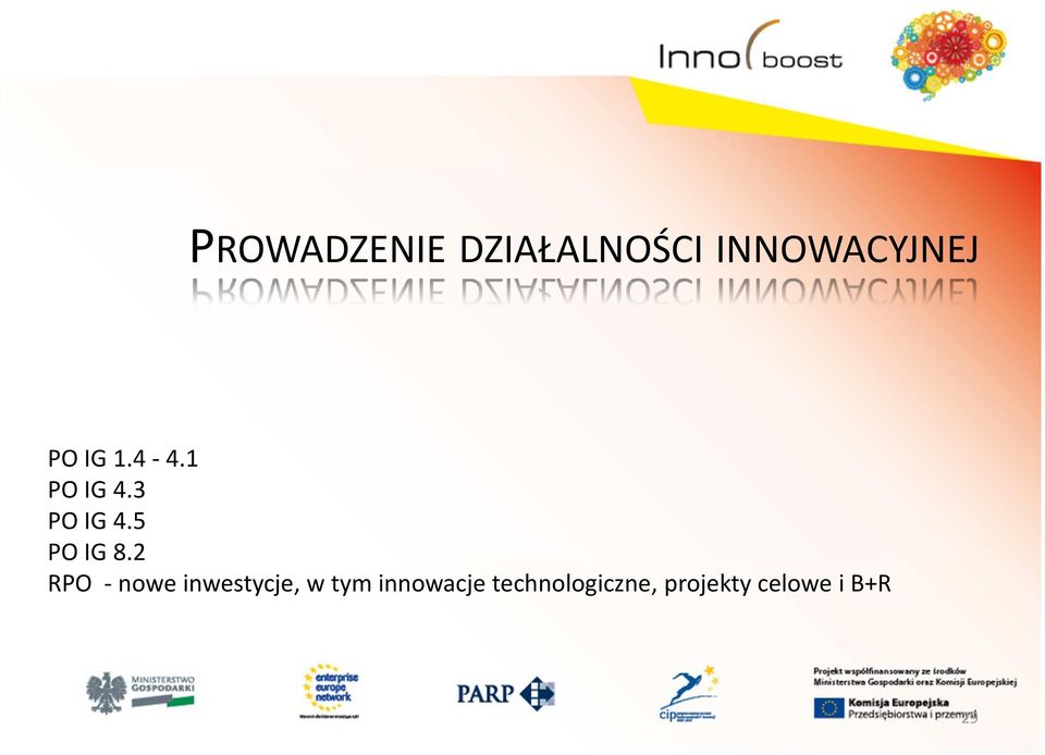 2 RPO - nowe inwestycje, w tym innowacje