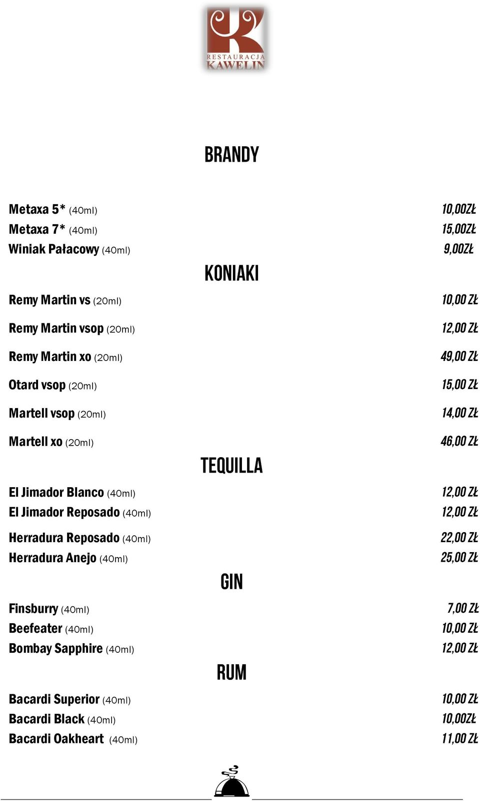 Blanco (40ml) El Jimador Reposado (40ml) Herradura Reposado (40ml) Herradura Anejo (40ml) Finsburry