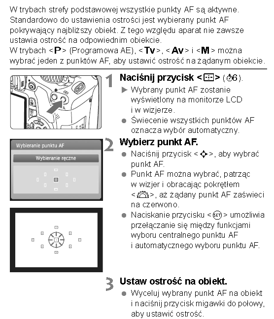 WYBÓR POLA AUTOFOKUSA -