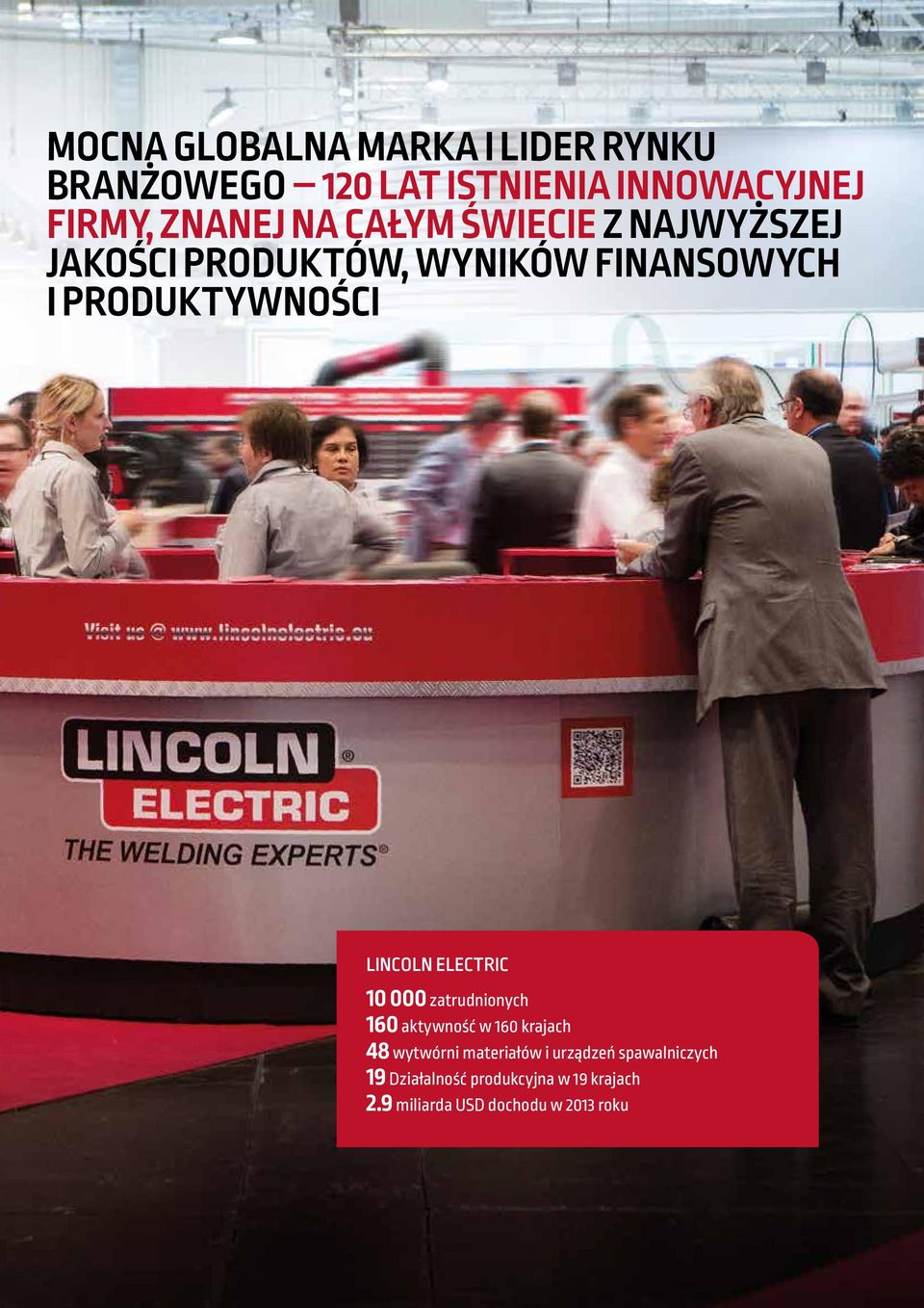 aktywność w 160 krajach 48 wytwórni materiałów i urządzeń spawalniczych 19 Działalność produkcyjna w 19