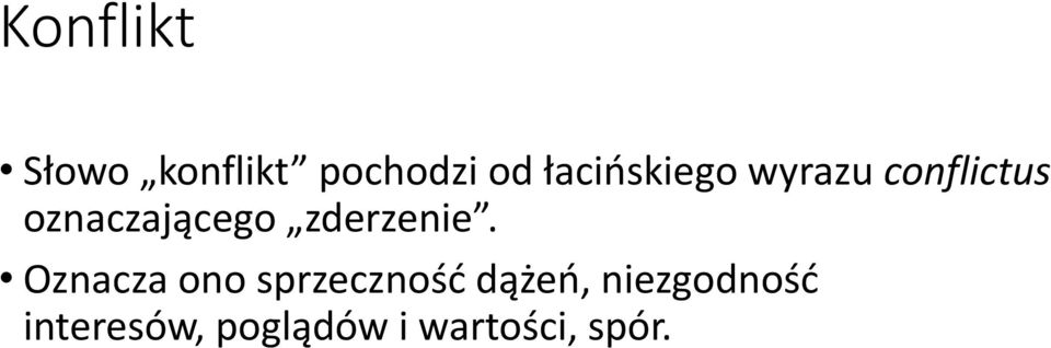 oznaczającego zderzenie.