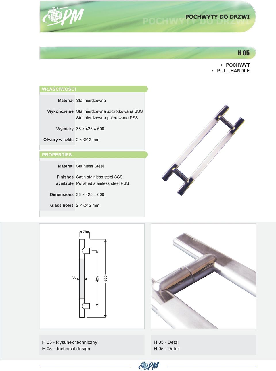 Dimensions 38 425 600 H 05 - Rysunek techniczny