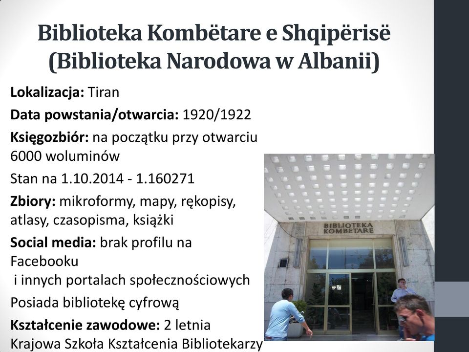 160271 Zbiory: mikroformy, mapy, rękopisy, atlasy, czasopisma, książki Social media: brak profilu na