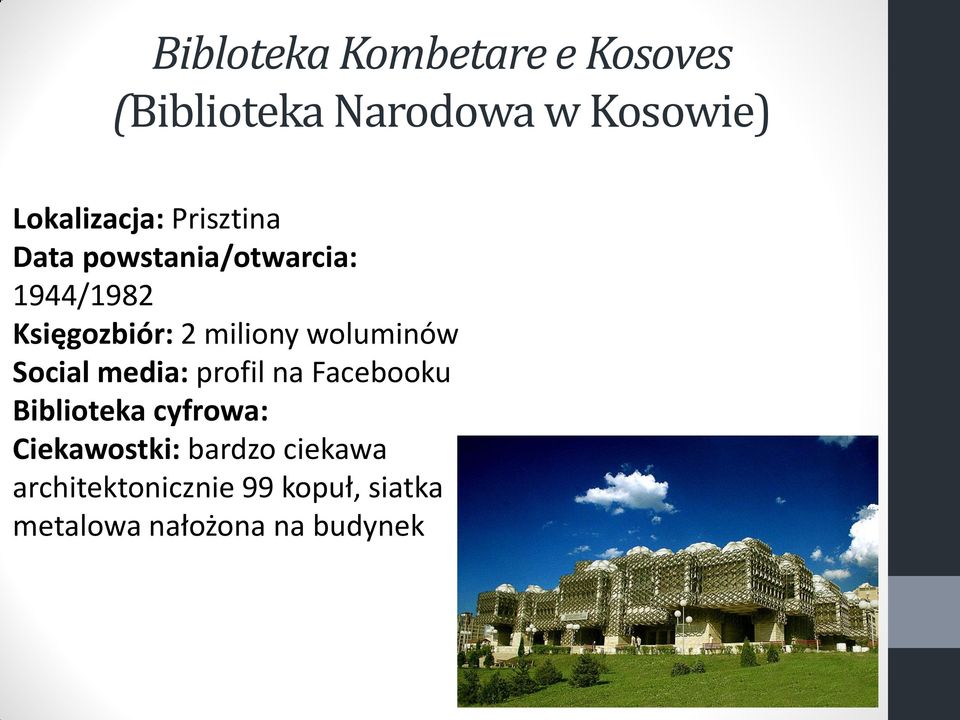 Social media: profil na Facebooku Biblioteka cyfrowa: Ciekawostki: