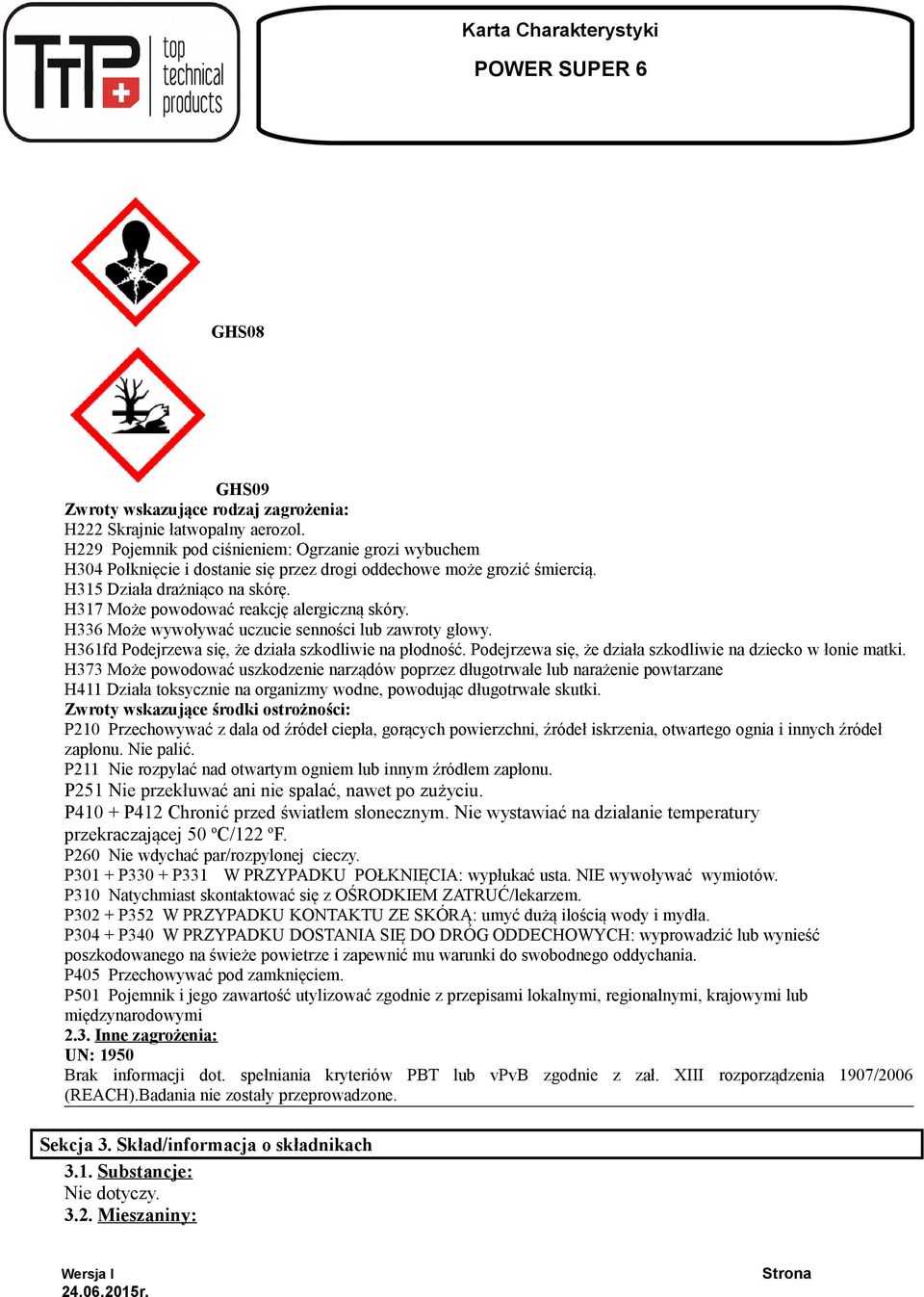 H317 Może powodować reakcję alergiczną skóry. H336 Może wywoływać uczucie senności lub zawroty głowy. H361fd Podejrzewa się, że działa szkodliwie na płodność.